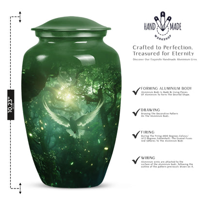 Dove themed classic urn for cremation ashes