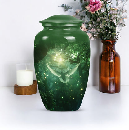 Dove themed classic urn for cremation ashes