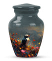 Artistic Puffin Bird Keepsake Urns - Colorful Floral Ashes Urn For Mom