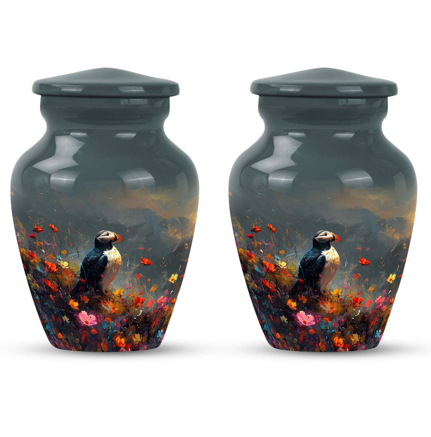 Colorful Personalized Bird Keepsake Urn for Mom - 10-inch, 200 cu in - Yatskia