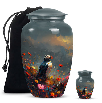 Colorful Personalized Bird Keepsake Urn for Mom - 10-inch, 200 cu in - Yatskia