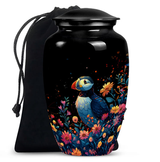 Puffin Bird Artistic Memorial Urn for Adult Human Ashes For Male & Female