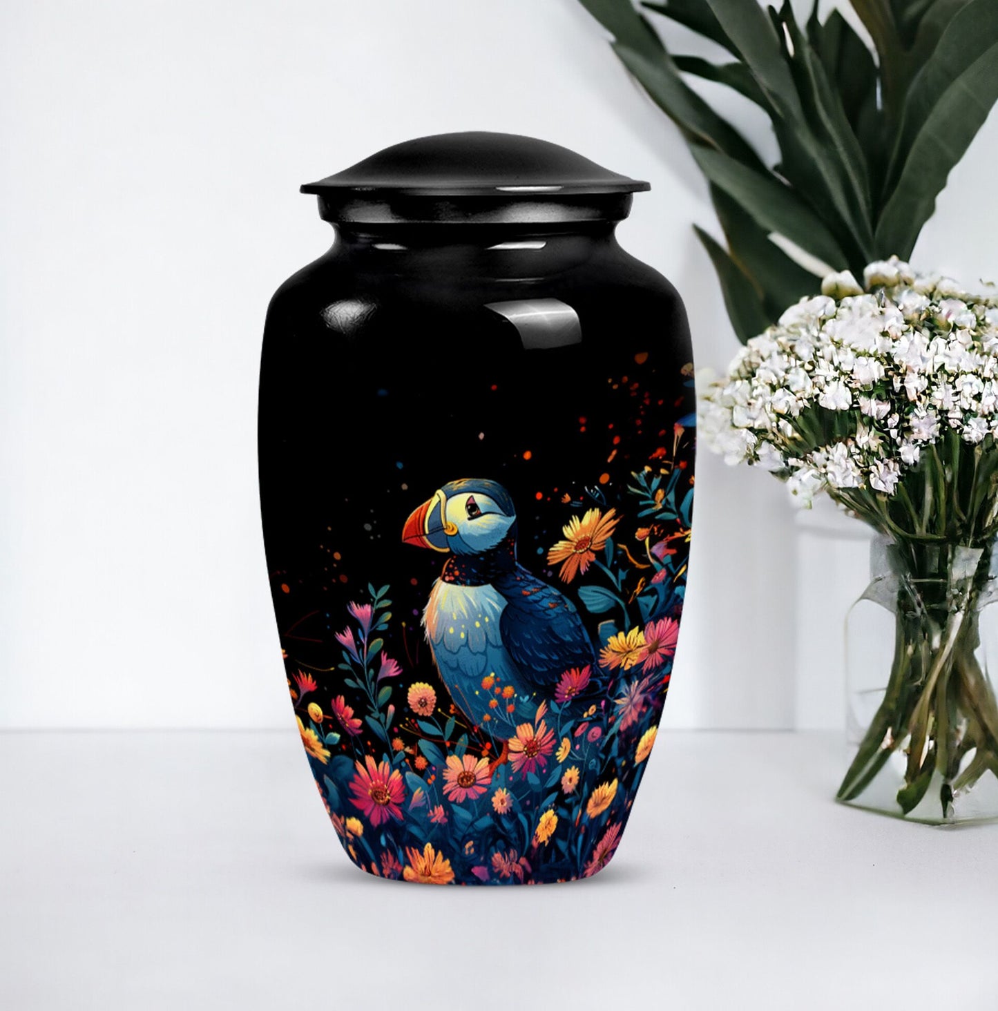 10-inch Classic Puffin Bird Urn