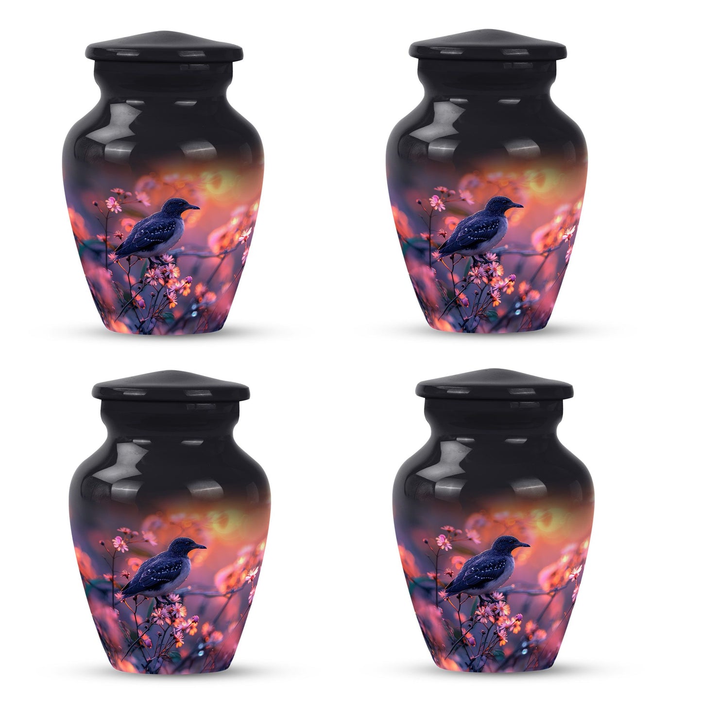 Pink Personalized Bird Cremation Urn for Human Ashes - 10-inch, 200 cu in - Yatskia