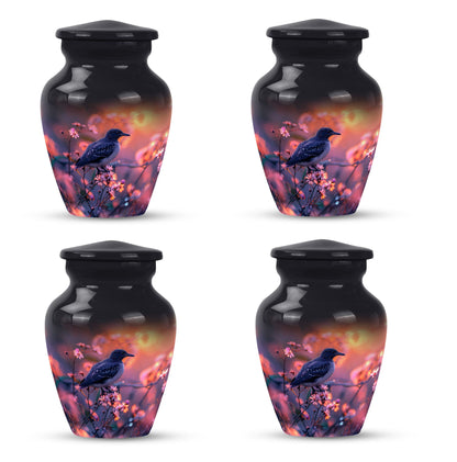 Pink Personalized Bird Cremation Urn for Human Ashes - 10-inch, 200 cu in - Yatskia