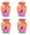 Solitary Bird Memorial Ashes Urn For Women - Pink Cremation Urn For Female