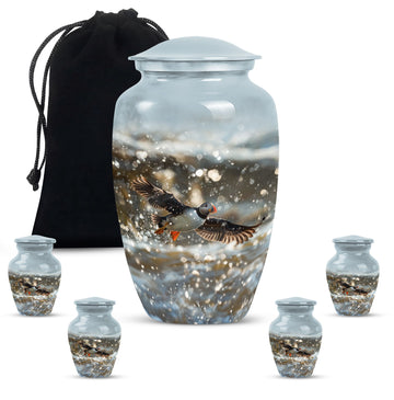 Large Urn With 4 Keepsake Urn