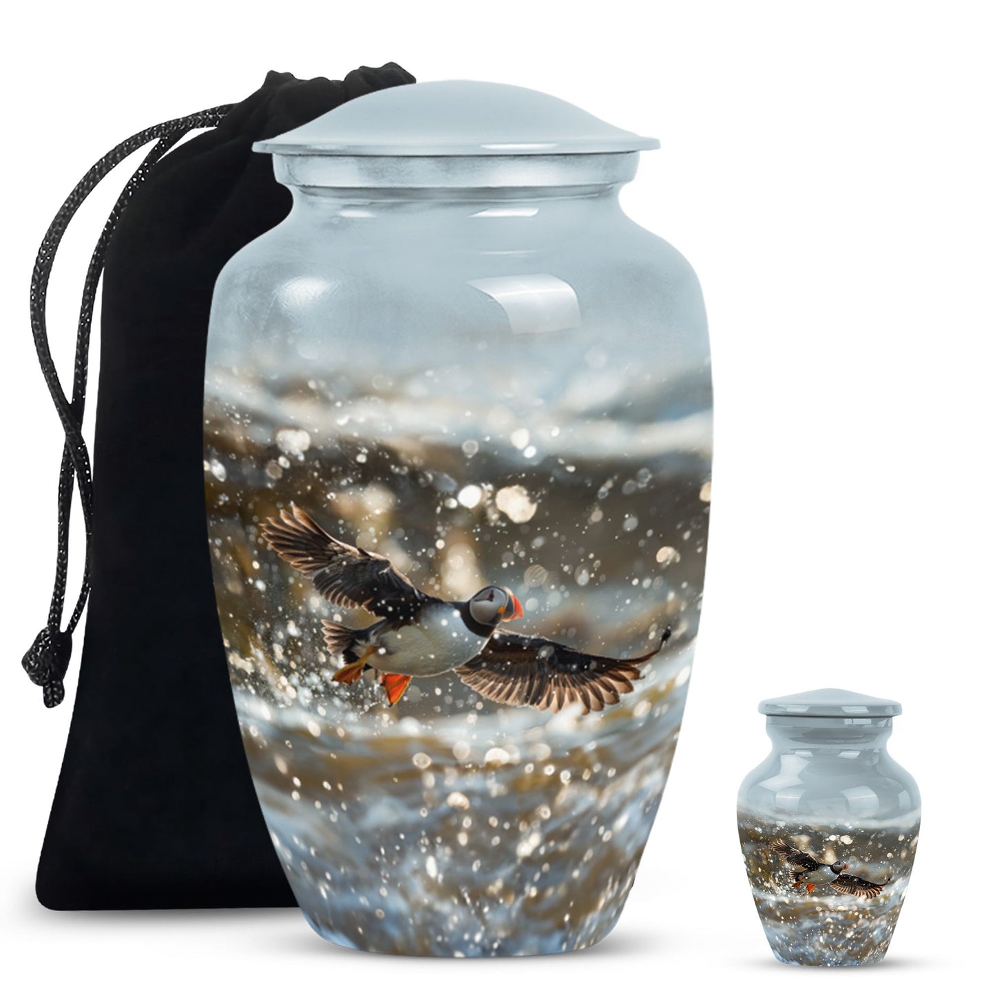 Personalized Bird Keepsake Urn for Dad - 10-inch, 200 cu in - Yatskia