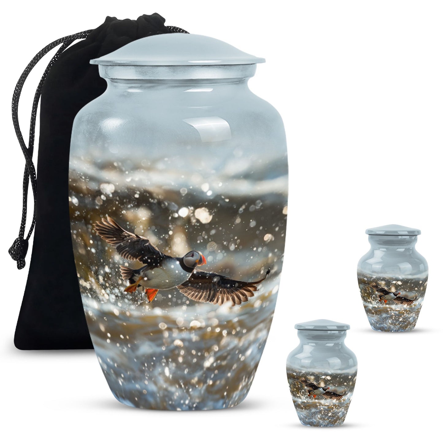 Personalized Bird Keepsake Urn for Dad - 10-inch, 200 cu in - Yatskia