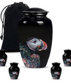 10-inch Puffin Bird themed Classic Urn for mom