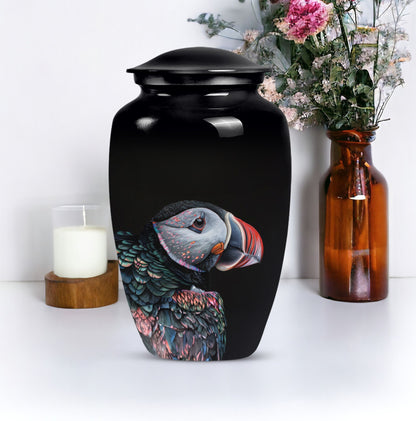 10-inch Puffin Bird themed Classic Urn for mom