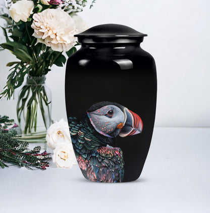 10-inch Puffin Bird themed Classic Urn for mom