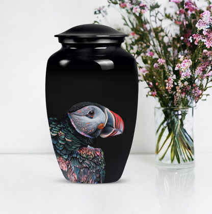 10-inch Puffin Bird themed Classic Urn for mom