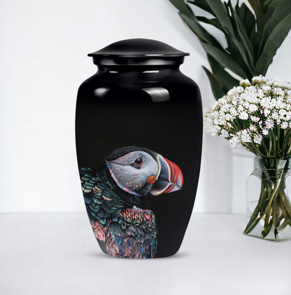 10-inch Puffin Bird themed Classic Urn for mom