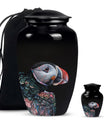 10-inch Puffin Bird themed Classic Urn for mom