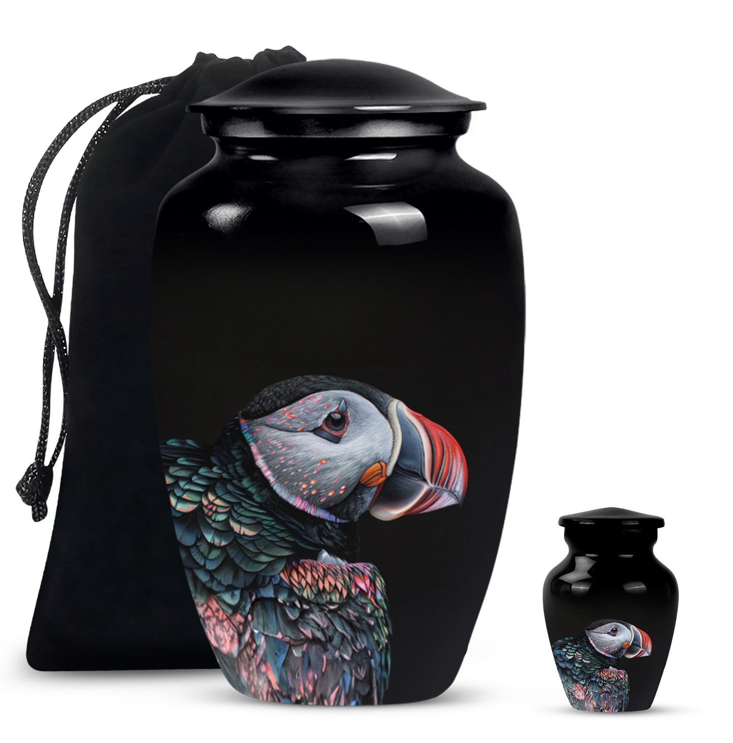 10-inch Puffin Bird themed Classic Urn for mom