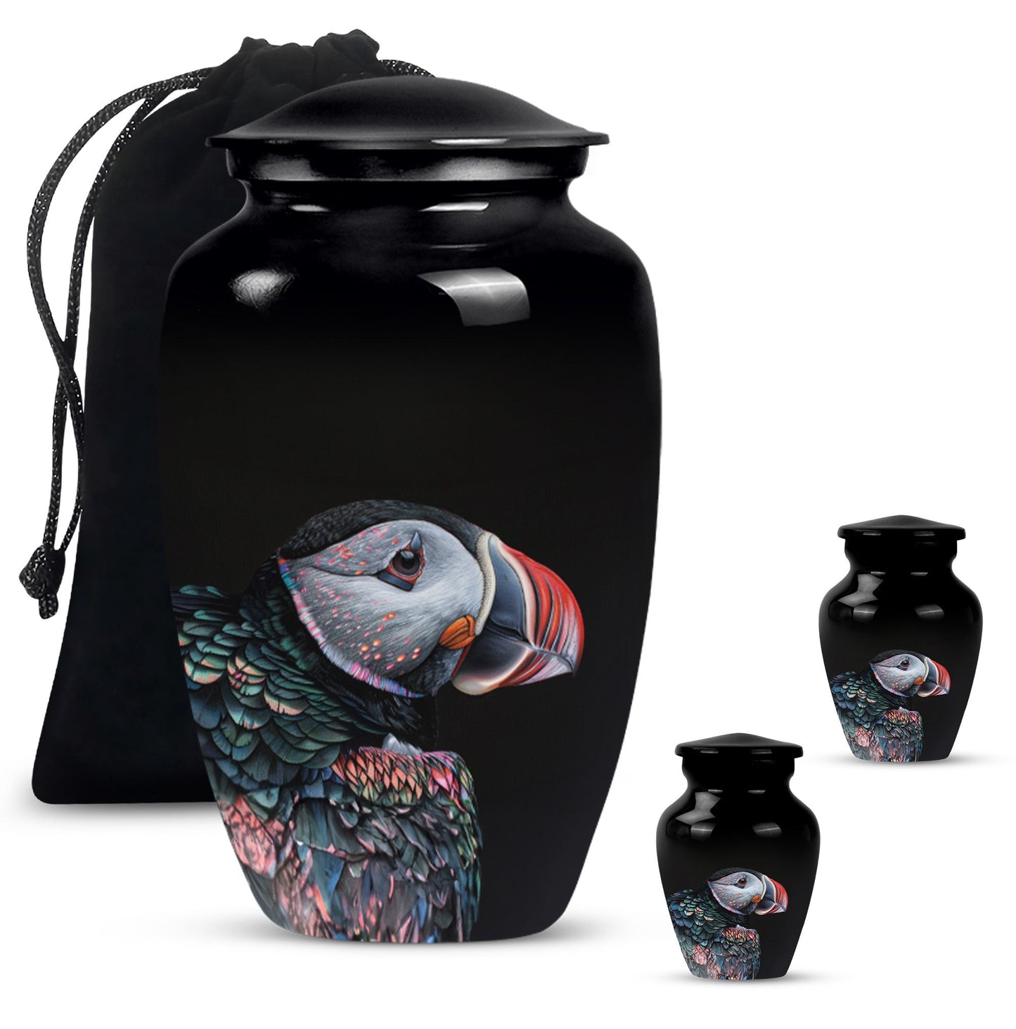 10-inch Puffin Bird themed Classic Urn for mom