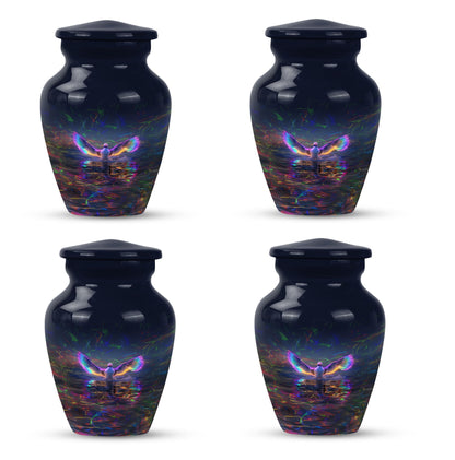 Large 10-inch aluminium Puffin Bird Urn