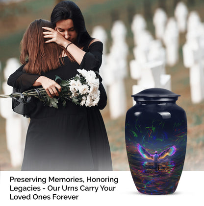 Large 10-inch aluminium Puffin Bird Urn