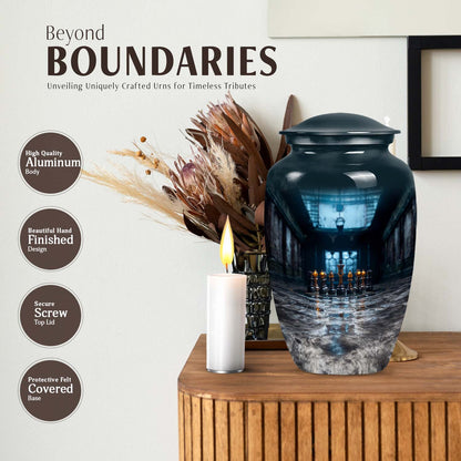 10-inch aluminium Chess Urn for burial