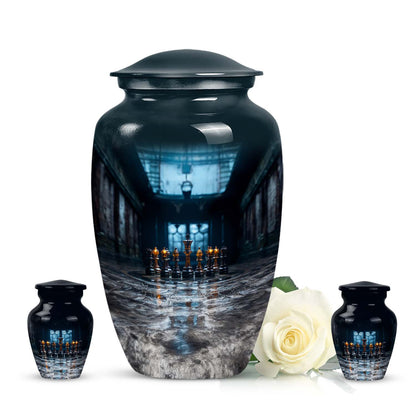 10-inch aluminium Chess Urn for burial