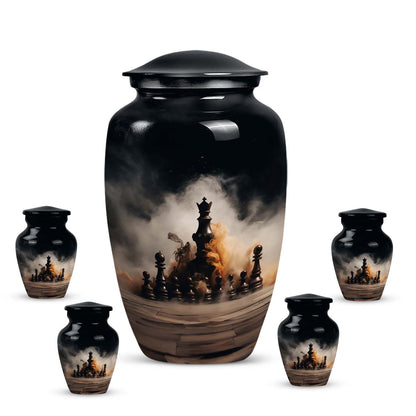10-inch classic chess urn.