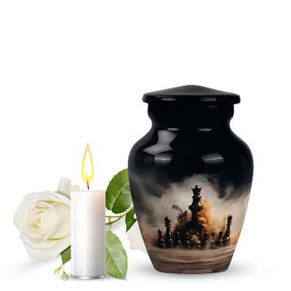 10-inch classic chess urn.