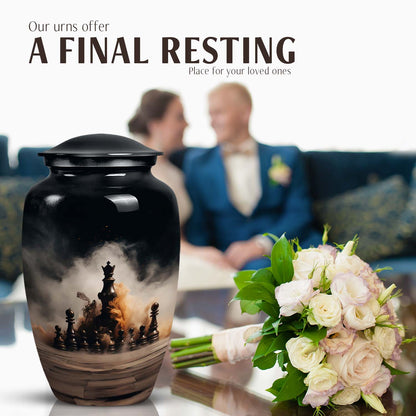 10-inch classic chess urn.
