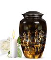 10-inch Chess-themed classic urn for human ashes