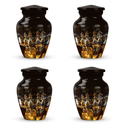 10-inch Chess-themed classic urn for human ashes