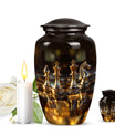 10-inch Chess-themed classic urn for human ashes