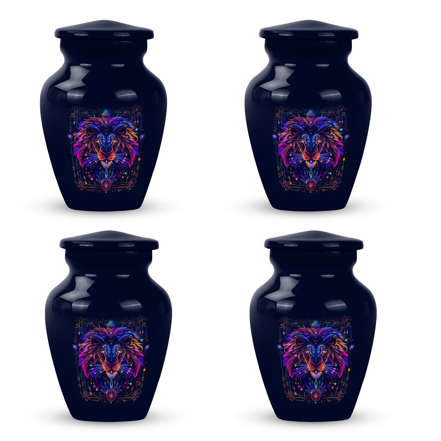 Personalized Lion Cremation Urn for Men - 10-inch, 200 cu in - Yatskia