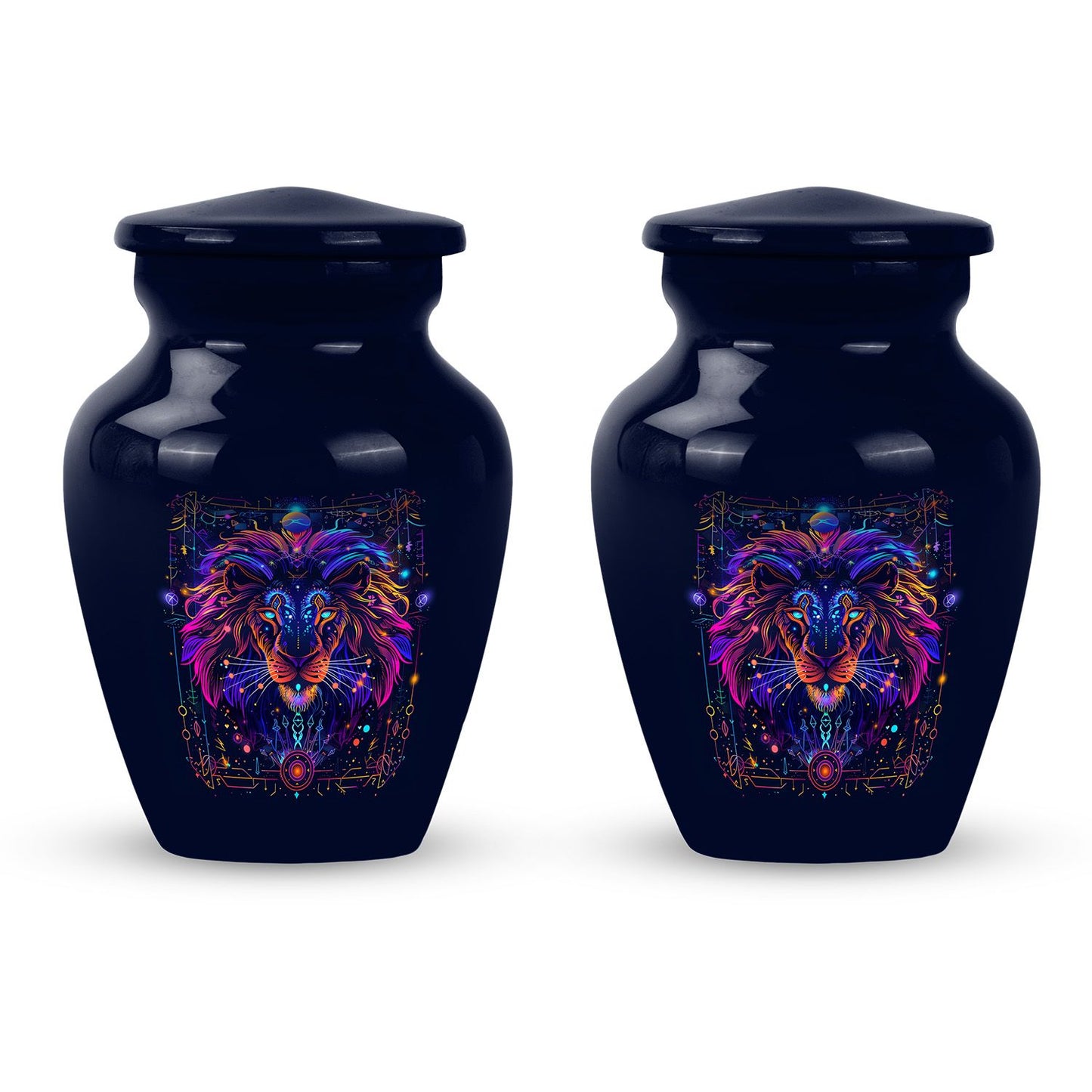 Personalized Lion Cremation Urn for Men - 10-inch, 200 cu in - Yatskia