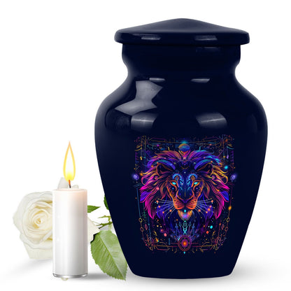 10-inch Aluminium Zodiac themed cremation urn
