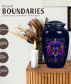 10-inch Aluminium Zodiac themed cremation urn