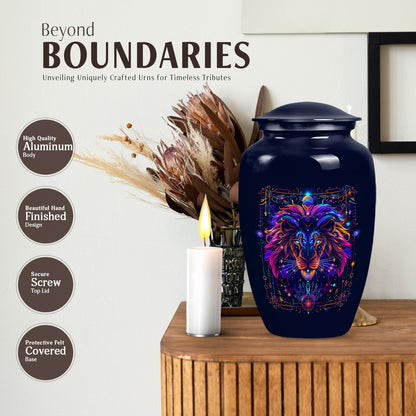 10-inch Aluminium Zodiac themed cremation urn