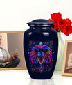 10-inch Aluminium Zodiac themed cremation urn