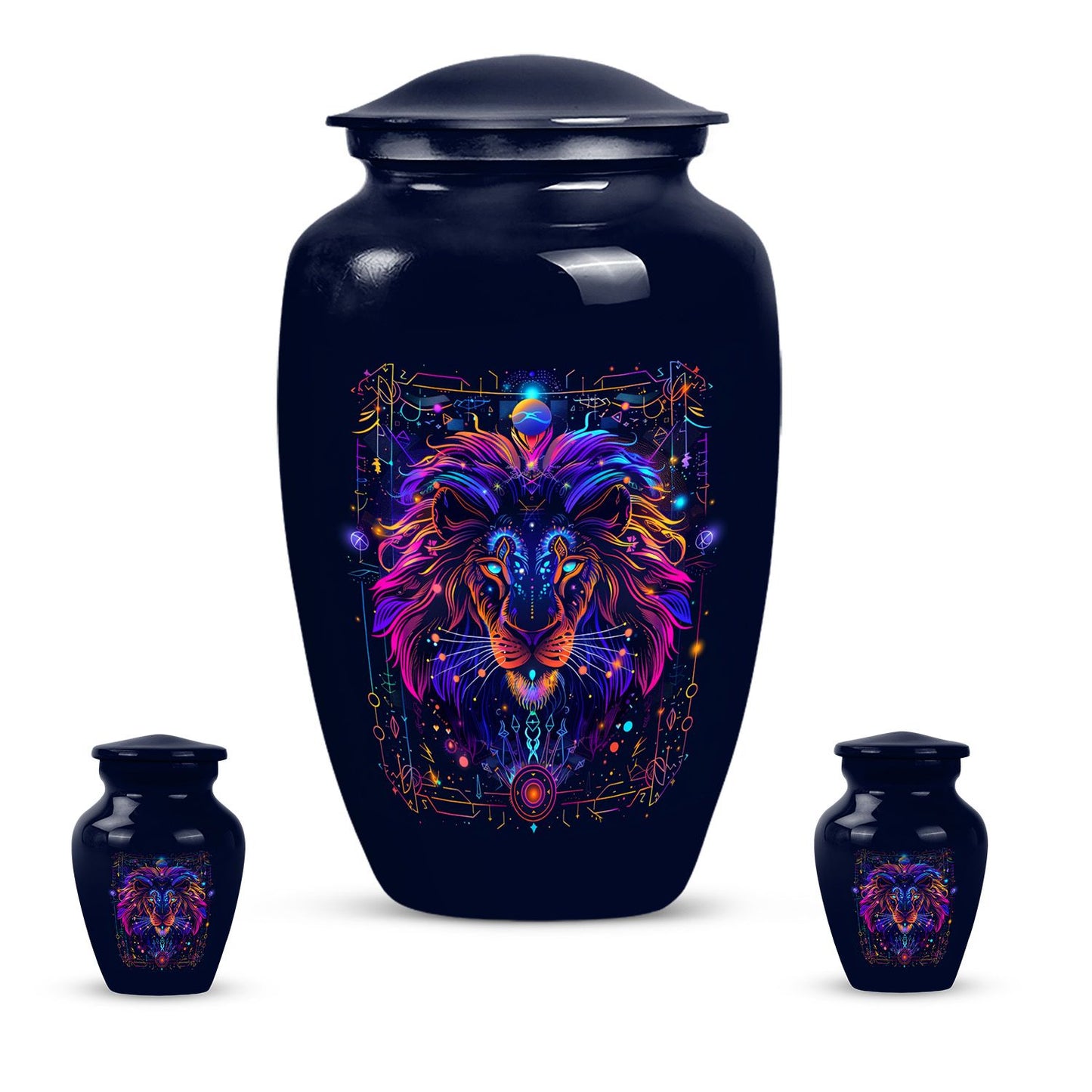 10-inch Aluminium Zodiac themed cremation urn