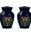 Zodiac-themed classic cremation urn.