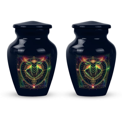 Zodiac-themed classic cremation urn.