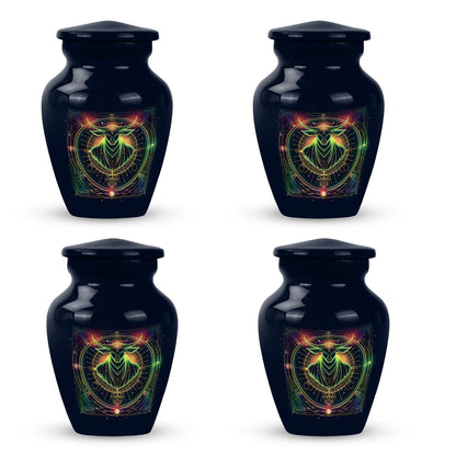 Zodiac-themed classic cremation urn.