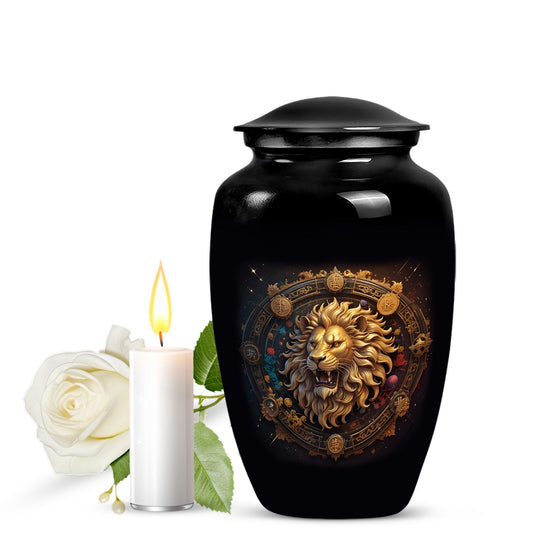 Lion Spiritual Memorial Urns for Ashes - Leo Ashes Cremation Urn For Men