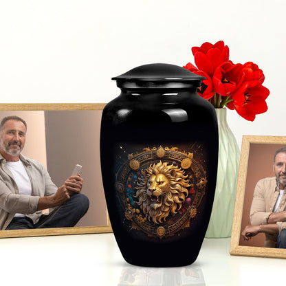Classic 10-inch Zodiac Urn made of Aluminium.
