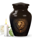 Leo Zodiac Personalized Urn For Human Ashes - Lion Memorial Urn For Sale