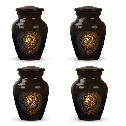 Personalized Lion Memorial Urn for Human Ashes - 10-inch, 200 cu in - Yatskia