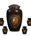 Leo Zodiac Personalized Urn For Human Ashes - Lion Memorial Urn For Sale