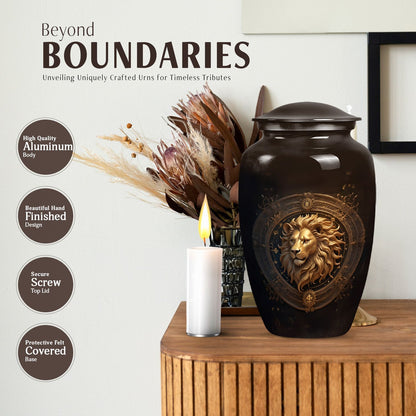 10-inch Zodiac-themed classic memorial urn.