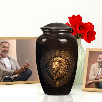 10-inch Zodiac-themed classic memorial urn.