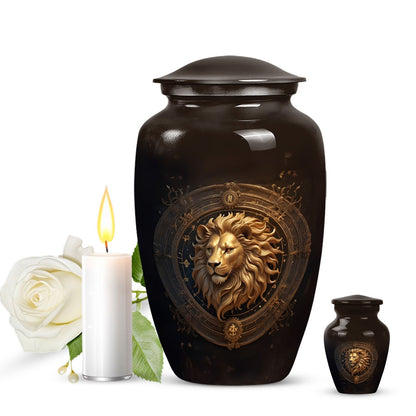 10-inch Zodiac-themed classic memorial urn.