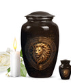 Leo Zodiac Personalized Urn For Human Ashes - Lion Memorial Urn For Sale